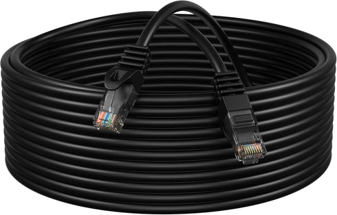 Cables Direct Online Cat6 50FT Ethernet Patch Cable - 550Mhz Internet Wire for PC, Laptop, Modem, Router, Black
