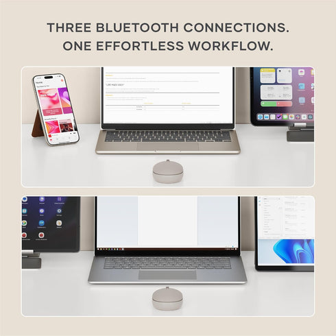 Satechi 3 OntheGo Bluetooth Mouse with USB C Rechargeable Battery, Connect up Devices, Compact and Portable Wireless