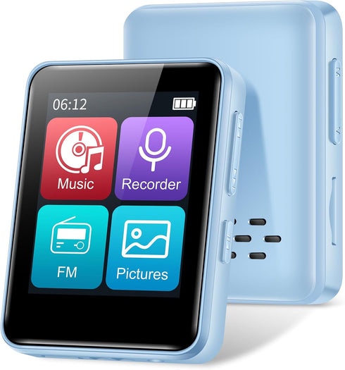 woolynew 32GB MP3 Player with Bluetooth, 1.8 inch Screen, with FM Radio, Recorder,