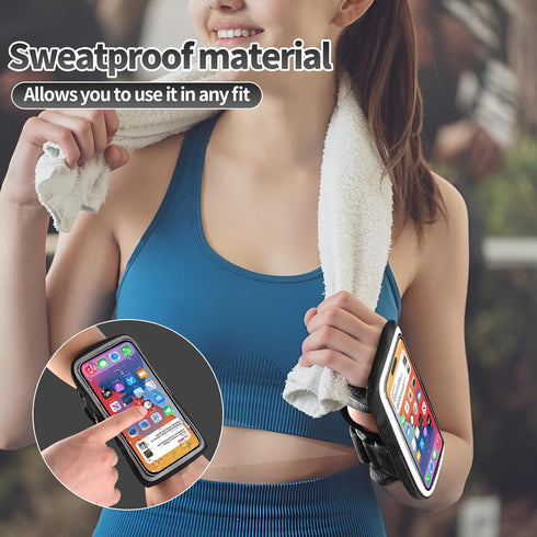 Kebrela (16/15/14/13/12/11/X/XR), S24/S10, 7.0'' Wristband Phone Holder for Running, Forearm Armbands, Running Armband