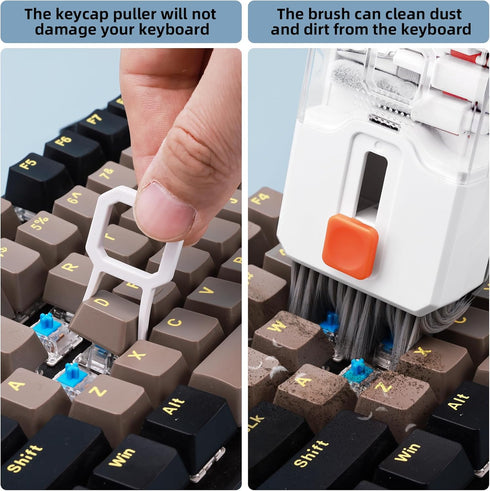 Keyboard Cleaning Kit, 10-in-1 Computer Screen Cleaning Brush Tool for iPad iPhone Pro, Earbuds, Camera Monitor