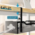 Under Desk Cable Management Tray 2 Pack, No Drill Desk Cable Organizer with Clamp for Standing Desk Wire Management