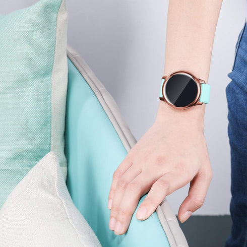 GEAK 3 Pack Full Cover Screen Protector Case for Samsung Galaxy Watch Active 2, Silver/Gray/Rosegold