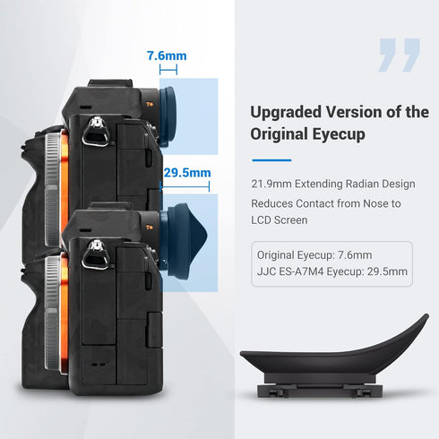 JJC Camera Viewfinder Eyecup for Sony A7R V A7R5 A7 IV A7M4 A7S III, Oval Shape Soft Silicone Design