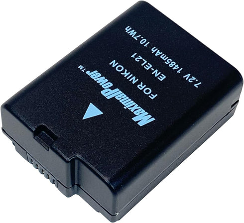 MaximalPower Replacement Battery for Nikon EN-EL21 - 1485 Lithium-ion Battery Compatible with Nikon 1 V2 (Black)