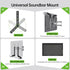 USX MOUNT Soundbar Mount, Flexible TV Mount for Sound Bars up to 16 Lbs, Tool-Free Adjustable for 23-90" TVs