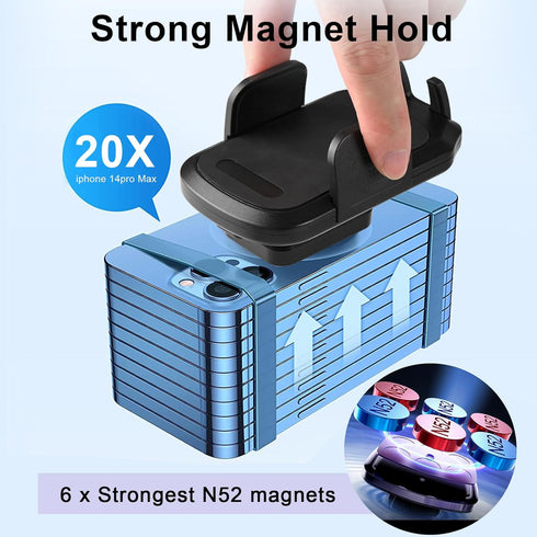 Golf Cart Magnetic Phone Holder Mount, Ultra Strength 6*N52 Magnets Cell Phone Caddy Compatible with EZGO Club Car
