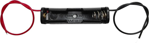 6PCS 1 1.5V 1 1.5V x AAA Battery Spring Clip Black Plastic x AAA Battery Case Holder Box Black Red Wire Leads