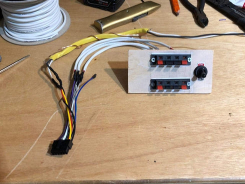 Honbay 4PCS 4 Pin Speaker Terminal Block, 4 Position Amplifier Spring Jointing Clamp Test Clip Connector Plate