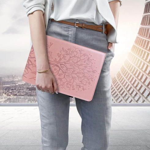 Case for Xiaomi Redmi Pad 10.61 Inch 2022 - Embossed Design Deer & Tree PU Leather Flip Stand Case with Pen Holder