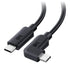 Cable Matters 20Gbps Right Angle USB C Cable 6ft, 240W Power Delivery, 8K 30Hz & 4K 120Hz Video, Black - 1.8m/6ft