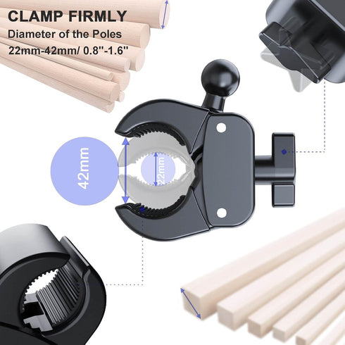 Tablet Phone Mount with Clamp - Timewall Universal iPad iPhone Holder Stand for Spin Bike