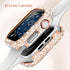 Mosonio Case Cover Compatible with Apple Watch 41mm | Full Bling Metal Watch Case for Women (Rose Gold)