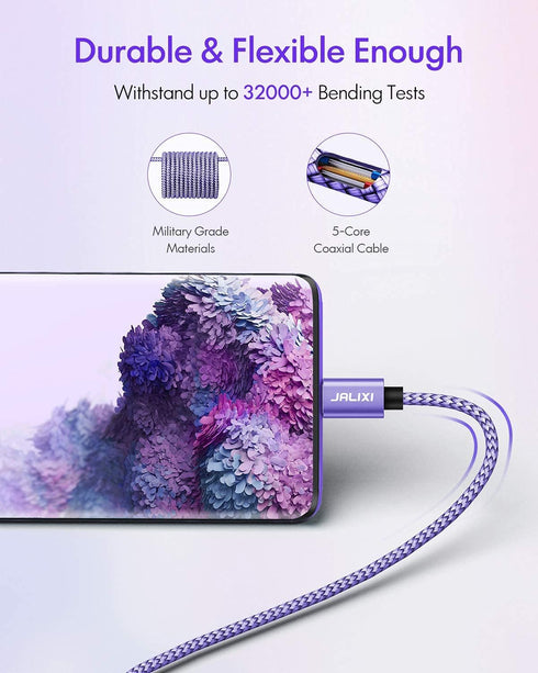 20ft USB C to USB C Cable, 60W Fast Charging for MacBook Air/Pro, iPad, PS5, Switch, iPhone 15, Samsung, Pixel & More.