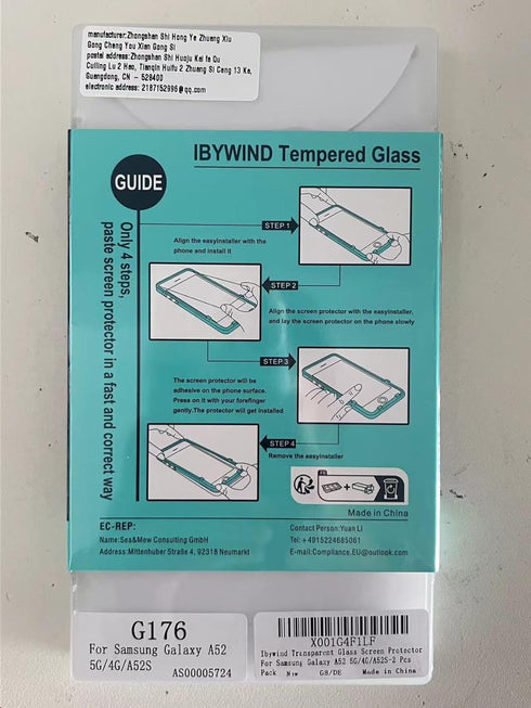 Ibywind Screen Protector for Samsung Galaxy A52 5G/4G/A52S, with Tempered Glass and Camera Lens Protector