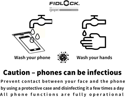 FIDLOCK Hermetic Dry Bag Medi, Flexible Magnetic Self-Sealing Bag for Cellphone, 100% Waterproof and Sand Proof,