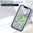 Cute Slim Shockproof iPhone 13 Case in Blue Grey with Wireless Charging Support and Protection.