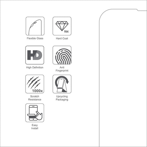 ARMOR Flexible Glass Screen Protector, 9H HD for iPhone 14