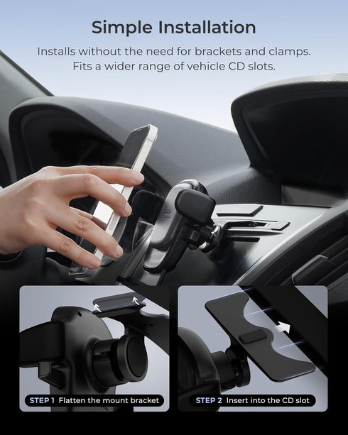 iOttie Easy One Touch Advanced CD Slot Car Phone Mount - Universal Cell Phone Holder for iPhone, Google, Samsung, LG