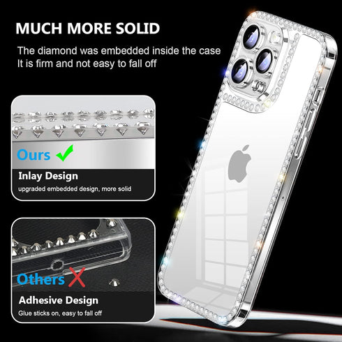 Bonitec Bling Case for iPhone 11 Pro Max, Luxury Shiny Cute 3D Glitter Sparkle Soft TPU Protective Cover with