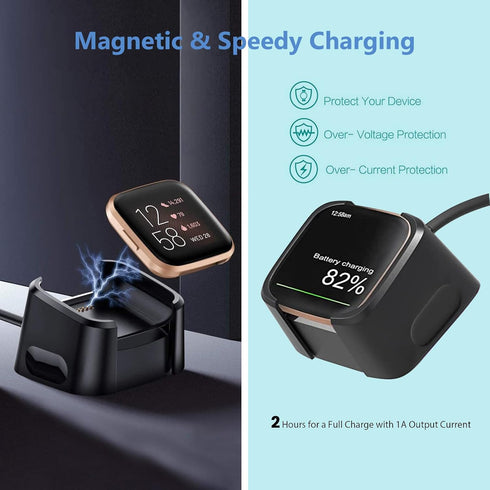 6FT Fast Wall Charger for Fitbit Versa 2, USB Charging Cable Cord Replacement Dock