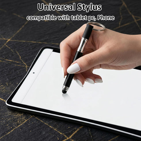 QFGasre 3 Pcs Mini Stylus Pen with Keyring Loop, Portable Capacitive Stylus Touchscreen Devices Universal Keychain Pens