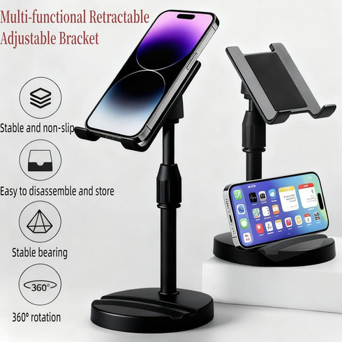 ZYEUNAGNB 360 New model Adjustable Phone Stand Holder for Desk, Rotatable Ergonomic Stand with Heavy Metal Base