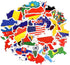 Vinyl National Flag Map Stickers, 50 Pcs Country Flag Decals for Laptop, Car, Suitcase, Water Bottle