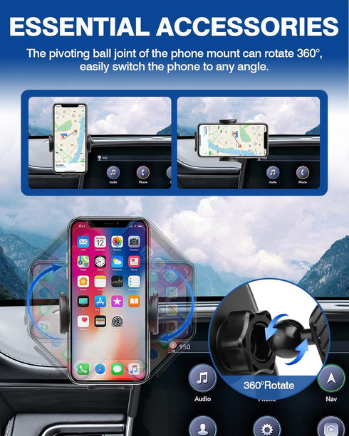 Autorder Car Phone Holder for 2021-2024 Chevrolet Suburban Accessories, 10.2-Inch Screen Cell Phone Mount, Hands-Free