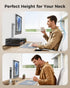HUANUO 2 Tier Metal Monitor Stand, Desk Organizer with Drawer for PC, Laptop, Printer, Desktop Storage