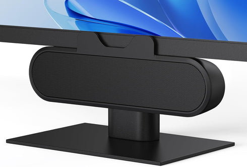 Inwa Computer Speakers for Desktop PC, USB Monitor Speaker Bar with Clip-On, Wired