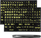 Qulkws 2 PCS Universal English Large Lettering Keyboard Stickers, English Keyboard Stickers, Big