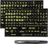 Qulkws 2 PCS Universal English Large Lettering Keyboard Stickers, English Keyboard Stickers, Big