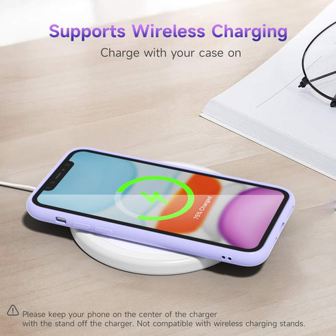 oakxco Thin Slim Clear Case for iPhone 11, Transparent Hybrid Hard Shell & Soft Silicone Rubber Bumper, Purple Lavender