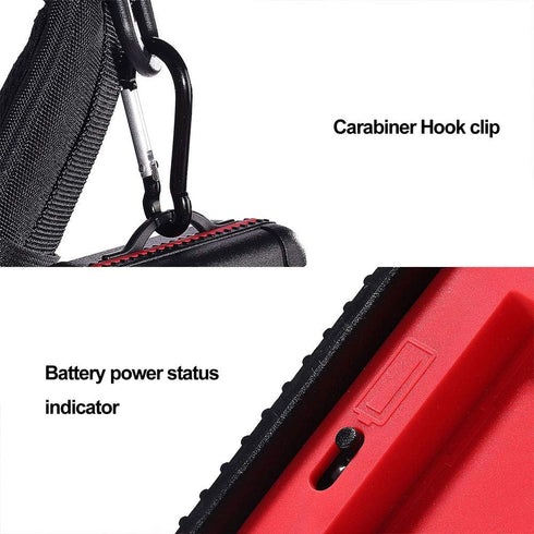 LENSGO Camera Battery Memory Card Case, Water-Resistant Hard Protector for 3 Batteries & 6 SD Cards (Red)