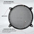 12" Car Audio Speaker Grill Cover: Subwoofer Metal Mesh-Waffle Grill Cover Protector with Rubber Frame (Pack of 2)