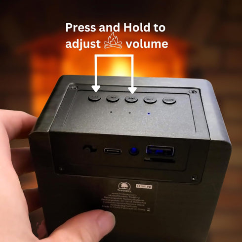 Trebisky 2) Fire Crackler Sound System Comfort Crackling Sound Effect Maker Rechargeable Portable Bluetooth Speaker