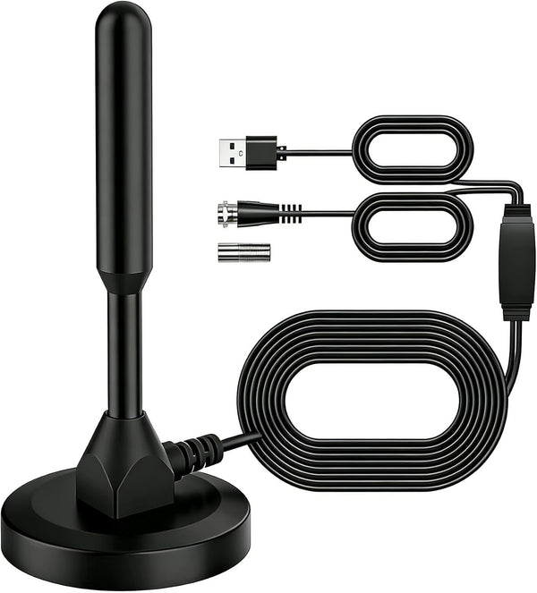 Generic TV Antenna, Indoor Outdoor Digital HDTV 4k 1080P Channels - Magnetic Base