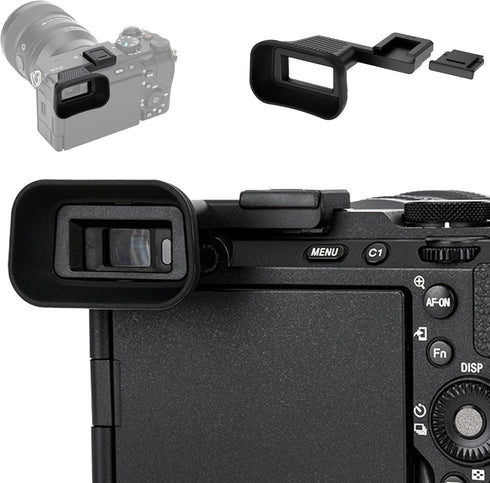 Upgraded A7C II A7CR Eyecup Eye Cup with Hot Shoe Cover, Soft