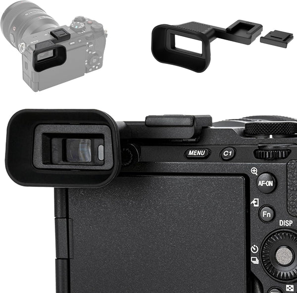 Upgraded A7C II A7CR Eyecup Eye Cup with Hot Shoe Cover, Soft