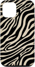 iPhone 13 Case, Zebra Stripes Print Pattern in Black and Beige