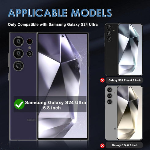 [2+2 Pack Flexible TPU Privacy Screen Protector for Samsung Galaxy S24 Ultra, Anti-Spy Tempered Glass Film