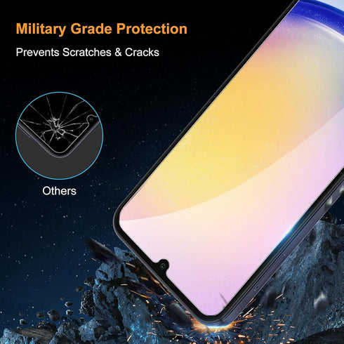 LYWHL 3 Pack Screen Protector for Samsung Galaxy A25 5G, Tempered Glass HD Clear 9H Hardness, Easy Install