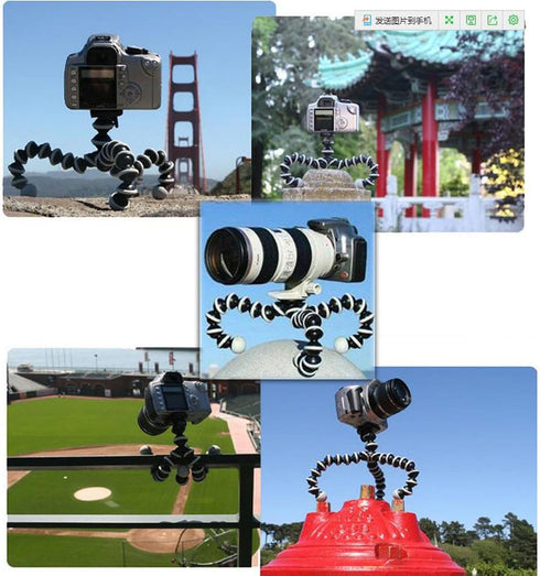 Octopus Camera Tripod, Walway Flexible Cell Phone Holder Stand with Quick-Release Plate for Smartphone/Camera/GoPro