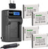 Kastar 4-Pack Battery and LCD AC Charger - Compatible with Kodak PixPro FZ151, FZ152, FZ201, SL10, SL25