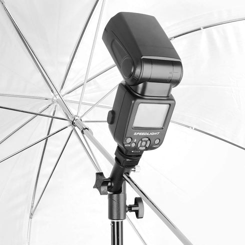 Updated Flash Bracket-ChromLives Light Stand Mount, Cold Shoe Flash Stand for DSLR Camera, Photography Umbrella