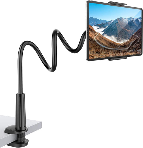 SHAWE Gooseneck Tablet Holder Phone Stand, Flexible Tablet Mount for Bed, 360 Adjustable