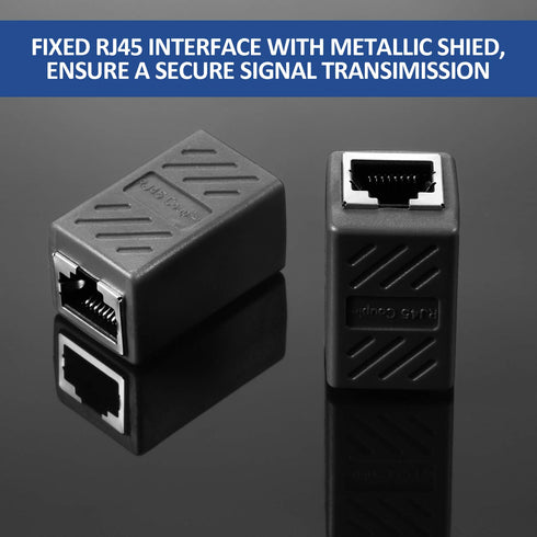 Frienda 10 Pieces RJ45 Coupler, Ethernet Extension Adapter for Cat7/Cat6/Cat5e/Cat5 Network Cable