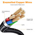 Headphone Splitter Mic Cable, 3.5mm Female to Dual Male Audio Splitter Cord, 46inch, Black