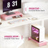 TEAMIX Pink Monitor Riser, 20L Inch Wood Stand for Desk, Sturdy TV/Screen/PC/Printer Riser with Storage (Pink, 20 inch)